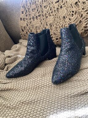 Nordstrom TopShop blue sequin booties NWT NEW 8.5